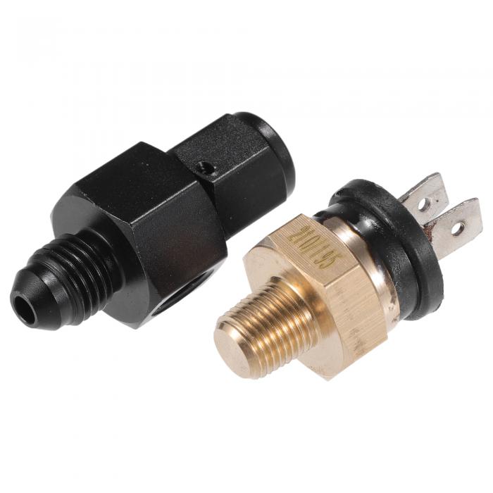 uxcell 自動車エンジン温度冷却ファンスイッチ継手アダプター 4AN 210度オン-195度オフ 1セット