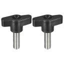 uxcell 2個セット クランピングネジノブ M8 x 25mm 304ステンレス鋼 T字型サムネジノブ クイックリリース用ハンドタイトニングノブ交換用