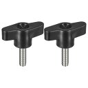 uxcell 2個セット クランピングネジノブ M6 x 20mm 304ステンレス鋼 T字型サムネジノブ ハンドル クイックリリース ハンドタイトニングノブ ...