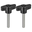 uxcell 2個セット クランピングネジノブ M6 x 40mm 304ステンレス鋼 T字型サムネジノブ ハンドル クイックリリース ハンドタイトニングノブ ...