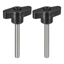uxcell 2個セット クランピングネジノブ M6 x 50mm 304ステンレス鋼 T字型サムネジノブ ハンドル クイックリリース ハンドタイトニングノブ ...