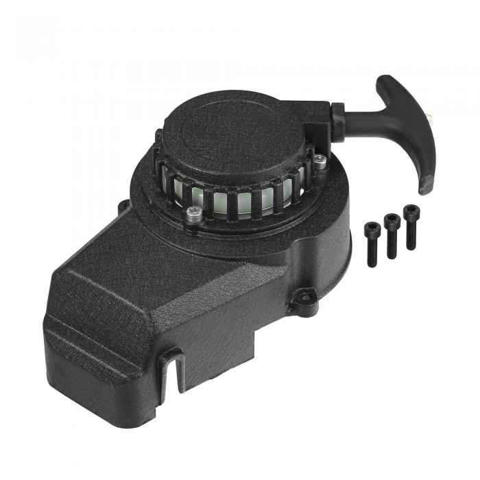 X AUTOHAUX 47CC 49CC ATV Miniに対応moto Quad S-cooter用のアルミ合金製プルリコイルスタートセット（ネジ付き） ブラック 1セット