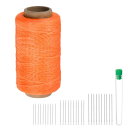 uxcell 縫製用糸 ウォックスポリエステル糸 284ヤード 260m 150D 耐摩耗刺繍コード 強度糸 綿糸 30本 針付き キルティング レザー用 明る...