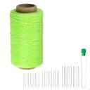 uxcell 縫製用糸 ウォックスポリエステル糸 284ヤード 260m 150D 耐摩耗刺繍コード 強度糸 綿糸 30本 針付き キルティング レザー用 明る...