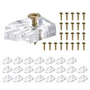 uxcell 24個セットのガラス固定クリップキット 25mmのプラスチック製ガラスキャビネットクリップと2mm厚のガラスキャビネットドアミラー用のネジ付き ク...