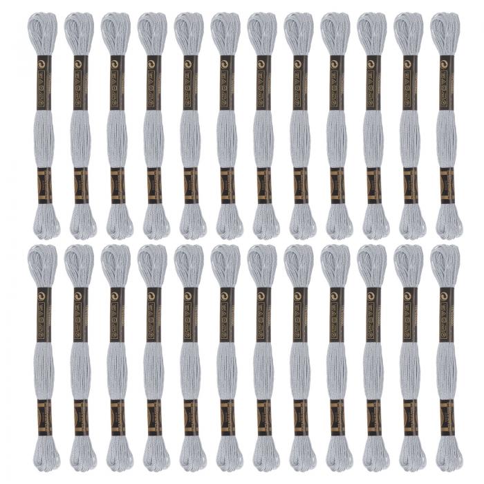 uxcell 24本 刺繍糸 それぞれ8m エジプト長繊維棉 刺しゅう糸 刺繍プロジェクト ブレスレット用 ライト..