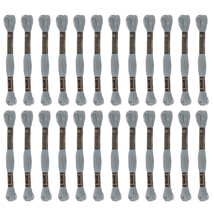 uxcell 24本 刺繍糸 それぞれ8m エジプト長繊維棉 刺しゅう糸 刺しゅうプロジェクト ブレスレット用 グ..