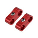 X AUTOHAUX 2個 カー用 AN4 11mm ホースセパレータークランプ 燃料ラインコネクタ 燃料ライン取り付けディバイダー アルミ合金ブ ラケット レ...