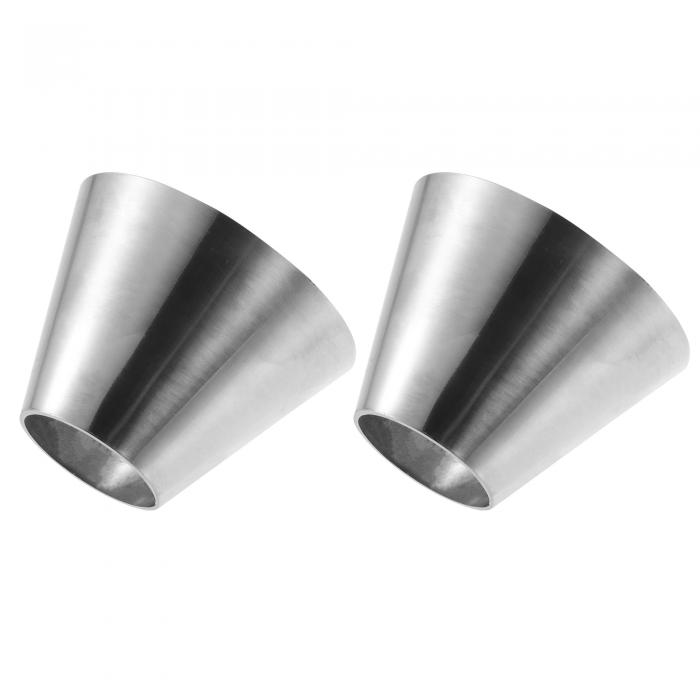 X AUTOHAUX 車用マンドレルエキゾーストベンドエルボーパイプ304ステンレス鋼同心縮径2個セット 外径1.5インチ～3インチ