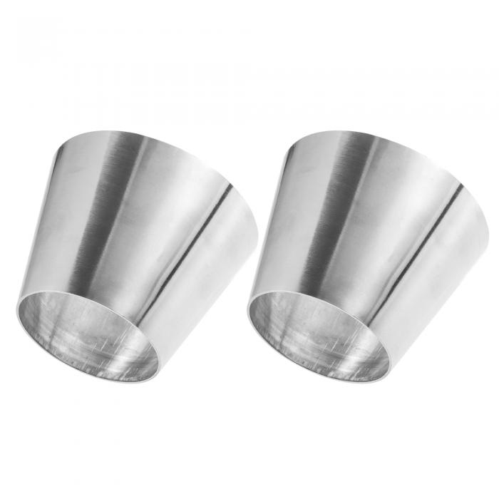 X AUTOHAUX 車用マンドレルエキゾーストベンドエルボーパイプ304ステンレス鋼同心縮径2個セット 外径3..