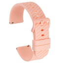 uxcell シリコンウォッチバンド 18mm 腕時計ストラップ クイックリリース式 男女兼用 ピンク