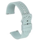 uxcell シリコンウォッチバンド 20mm 腕時計ストラップ クイックリリース式 男女兼用 ペールターコイズ色