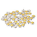 uxcell 50個 ラインストーンスタッドリフィル 8mm 魅力的な4本爪 ネイルヘッドスタッズ装飾リベット DIYレザークラフト 衣類 バッグ ベルト用(シ...