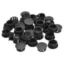 uxcell 19mm(3/4")プラスチック製ホールプラグ 36個セット フラッシュタイプのパネル用ラウンドスナップインファスナーノックアウトロックプラグ 家具の挿入エンドキャップパネル用 黒