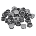 uxcell 19mm(3/4")プラスチック製ホールプラグ 36個セット フラッシュタイプのパネル用ラウンドスナップインファスナーノックアウトロックプラグ 家具の挿入エンドキャップパネル用 グレー