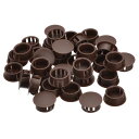 uxcell 19mm(3/4")プラスチック製ホールプラグ 36個セット フラッシュタイプのパネル用ラウンドスナップインファスナーノックアウトロックプラグ 家具の挿入エンドキャップパネル用 茶色
