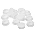 uxcell 30mm/1.18" プラスチック製ホールプラグ 16個セット フラッシュタイプパネルラウンドスナップインファスナーノックアウトロッキングプラグ 家具用エンドキャップパネル ホワイト