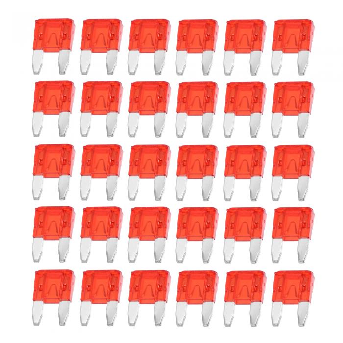 X AUTOHAUX 30個の小型ブレードスタイルヒューズ 10A ブレードスタイルヒューズ 車両用ヒューズ交換 ボート トラ ック SUV RV オートバイ用