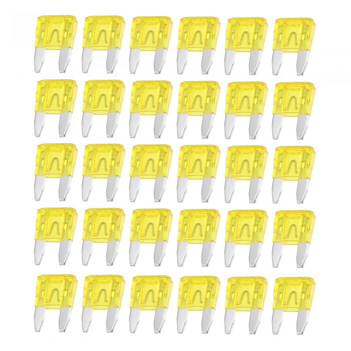 X AUTOHAUX 自動車 ボート トラ ック SUV RV オートバイ用の20Aブレードスタイルヒューズ30個の交換用ヒューズ