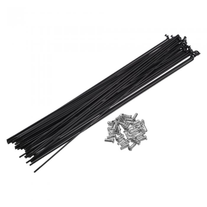 X AUTOHAUX 自転車用スポーク40本セット 13G バイクスポーク 260mm 長さ ニップル付き 大部分の自転車に対応