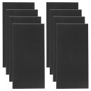 uxcell 8枚入り ナイロン製修理パッチ 20cmx10cm 自己粘着防水テントテープ ファブリック修理ステッカー ダウンジャケット アウトドアキャンプ用品修理 ブ ラック