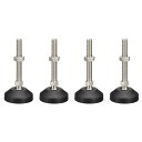 uxcell 家具レベラー 4個セット M10x80x50mm ナイロン製ユニバーサル調整可能なテーブル脚 家具工場機械装置用
