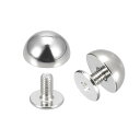uxcell スクリューバックリベット 12セット10x5mmの丸いスタッズリベット 財布 ハンドバッグ 革工芸用スパ イ ク シルバートーン