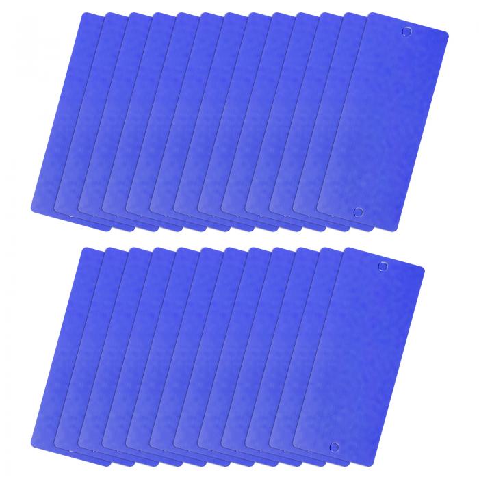 uxcell アルミニウムブランクタグ 50 x 22 x 0.5 mm 長方形 彫刻ブランクカード 2穴付き 機械銘板DIYラベルタグ用 25個 (ネイビーブルー)
