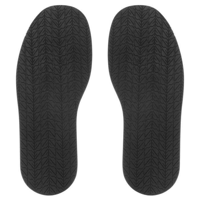 uxcell 靴底全面交換 ゴム修理 滑り止め フラットシューズ用 3.7 mm厚さ ブラック 1ペア