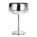 uxcell ステンレス製マティーニカクテルグラス 1個入り 450ml/16オンス 割れないマティーニグラス 赤ワイングラス 金属製 ウェディング パーティー ギフト用 シルバー