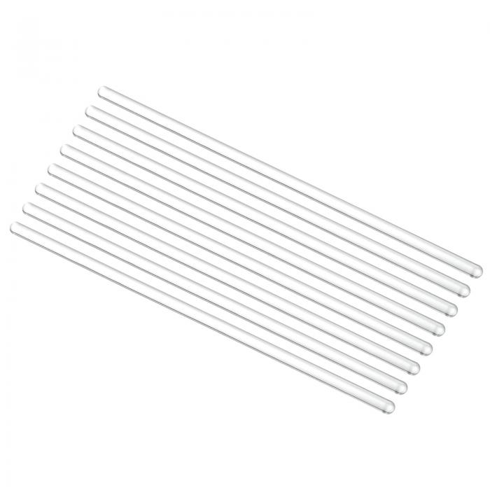 uxcell 3.3ホウケイ酸ガラススティック 250 mm長さ 6 mm直径 撹拌棒混合ツール 8個