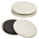 uxcell 家具スライダー、4個セット 3.5インチ - プラスチック製再利用可能な丸いスライディングパッド、カーペット、タイル、ビニール、ハードウッドフロア用のチェアグライド(グレー)
