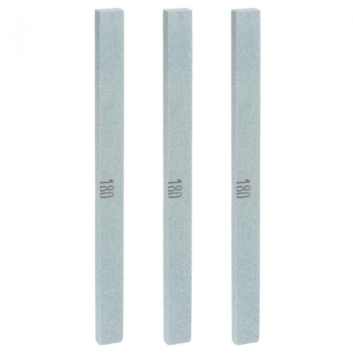 uxcell 3個セット 砥石 180番目の目 5.9" x 0.47" x 0.24" 長方形 緑シリコンカーバイド ナイフ用研ぎ石