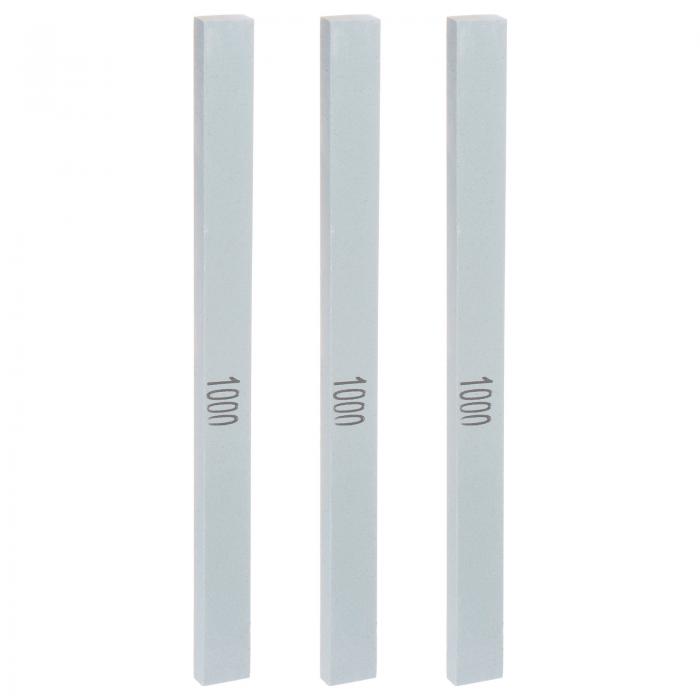 uxcell 3個セット 砥石 1000番目の目 5.9" x 0.47" x 0.24" 長方形 緑シリコンカーバイド ナイフ用研ぎ石