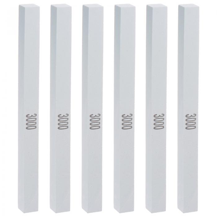 uxcell 6個セット 砥石 3000グリット 5.9" x 0.47" x 0.47" 長方形 緑シリコンカーバイド ナイフ用研ぎ石