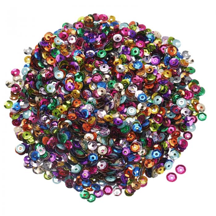 uxcell ルーズシーケンス4mm シルバーバックシーケンス 3000個 カップシーケンス 刺繍シーケンス ジュ..