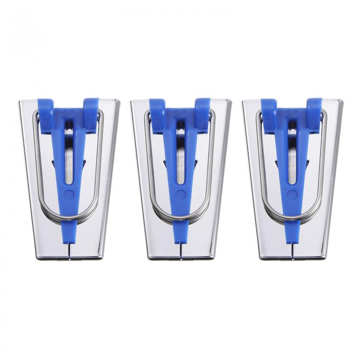 uxcell バイアステープメーカーキット バイアスバインディングメーカーソーツール 一重 二つ折り生地 生地のキルティング 縫製 クラフト DIY用 25 mm ブルー 3個