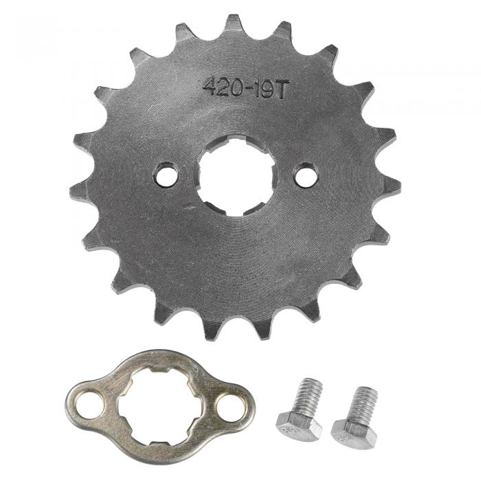 uxcell オートバイのフロントエンジンスプロケット 50cc 70cc 90cc 110cc 125cc用 ダートピットバイク ミニバイク ATV用 420 19T 20mm 1セット