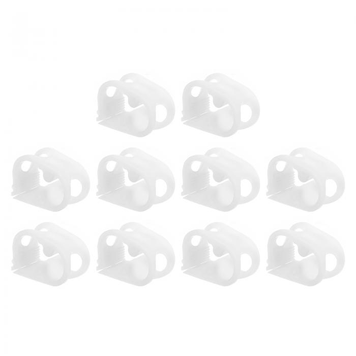 uxcell プラスチックチューブクランプ、10個セット 1/4"-1/2" チューブ外径可変式チューブクランプ ラ..