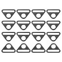 uxcell 三角バックルアジャスター 16個 38 mm 三角Dリング アジャスター 三角形 バー付き スイベルクリップ ウェビング バッグストラップ用 クッ...