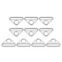 uxcell 三角バックルアジャスター 10個 50mm 三角形 Dリング アジャスターT 三角形 バー付きスイベルクリップ ウェビングバッグストラップ用 シル...