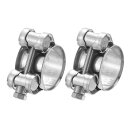 uxcell 2個セットのTボルトホースクランプ 作業範囲26-28mm 304ステンレス鋼製の吸気インタークーラークランプ チューブクランプ パイプ用の調整可...