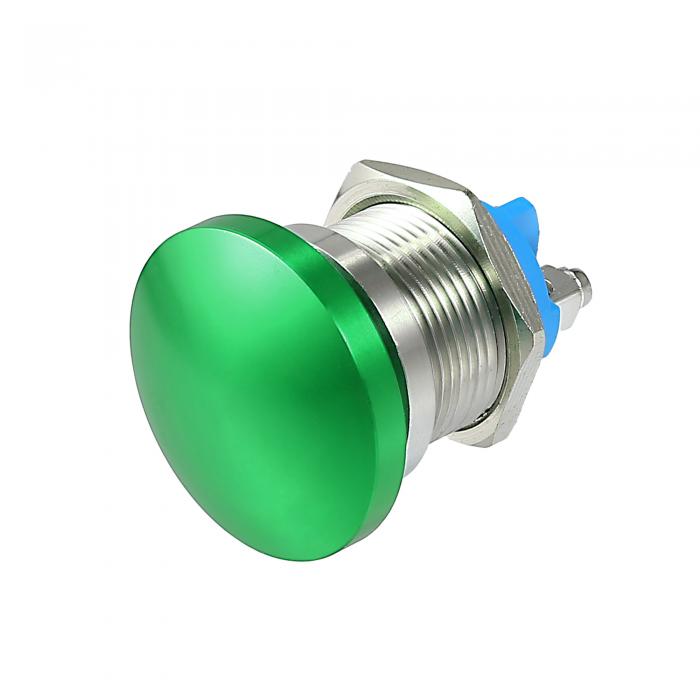 uxcell モーメンタリ押しボタンスイッチ マッシュルームヘッド 丸いスタートボタン 金属 AC/DC 12V-250V 19 mm グルーン