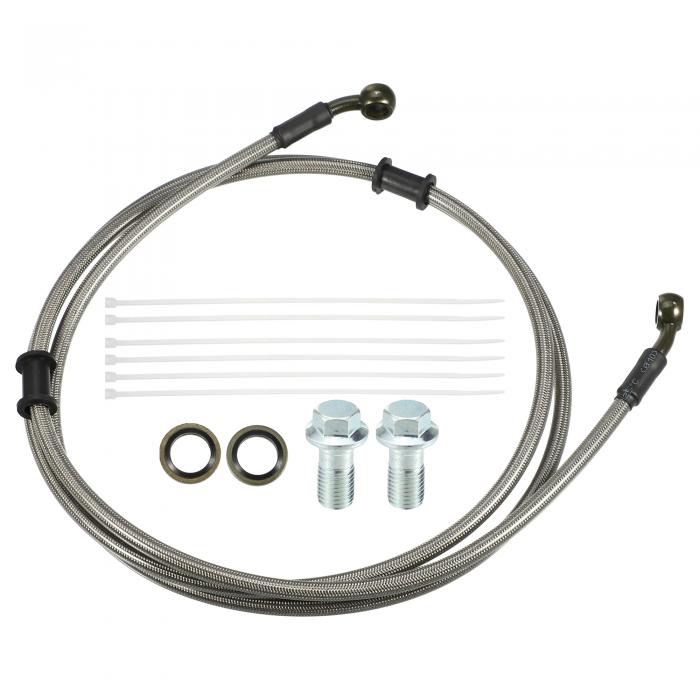 uxcell オートバイの油圧ブレーキまたはクラッチラインホース ユニバーサル オートバイ ダートバイク ATV 原付スクーター用 ネジ付き 2 M 1セット