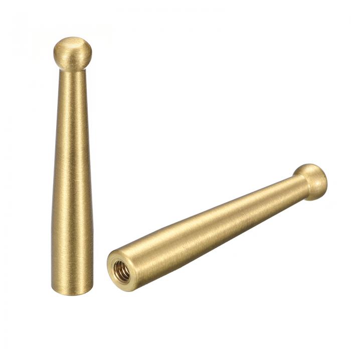 uxcell 装飾用壁フック 2個セット - 真鍮無垢材製の玄関用コートフック バスルーム クロークルーム ワードローブ シューキャビネット用の壁掛けフック(8...