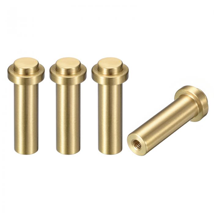 uxcell 装飾用壁フック 4個セット - 真鍮無垢材製の玄関用コートフック バスルーム クロークルーム ワードローブ シューキャビネット用の壁掛けフック(1...