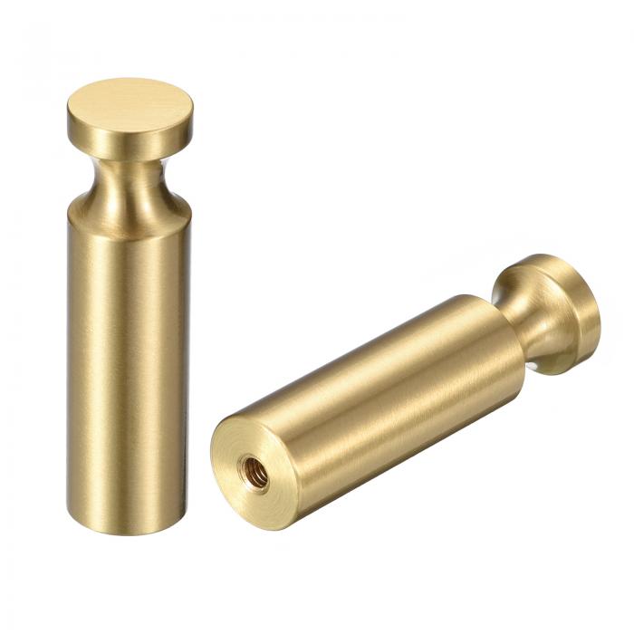 uxcell 装飾用壁フック 2個セット - 真鍮無垢材製の玄関用コートフック バスルーム クロークルーム ワードローブ シューキャビネット用の壁掛けフック(1...