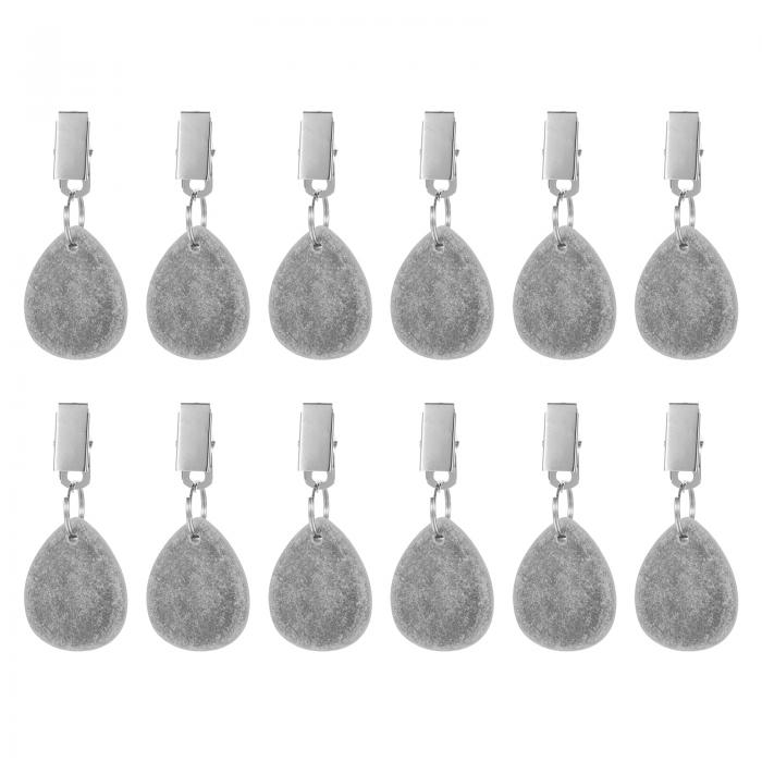 uxcell テーブルクロスの重み 金属クリップ付き 1個 大理石のテーブルクロスペンダント 水滴型テーブル..