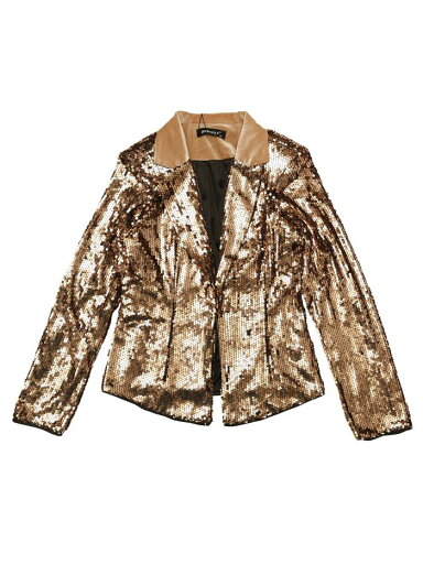 Allegra K スパンコール ジャケット メタリック ブレザー コート コントラストカラー シャイニー レディース シャンパン XS Allegra K スパンコール ジャケット メタリック ブレザー コート コントラストカラー シャイニー レディース シャンパン XS