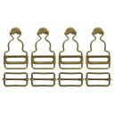 uxcell オーバーオールバックル 4セット レトロメタルサスペンダー交換バックル 28mm(1-1/8インチ) 内幅 ズボン 棉ジャケット ジーンズ用 ブロンズトーン